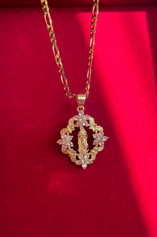 Mary Flower Necklace