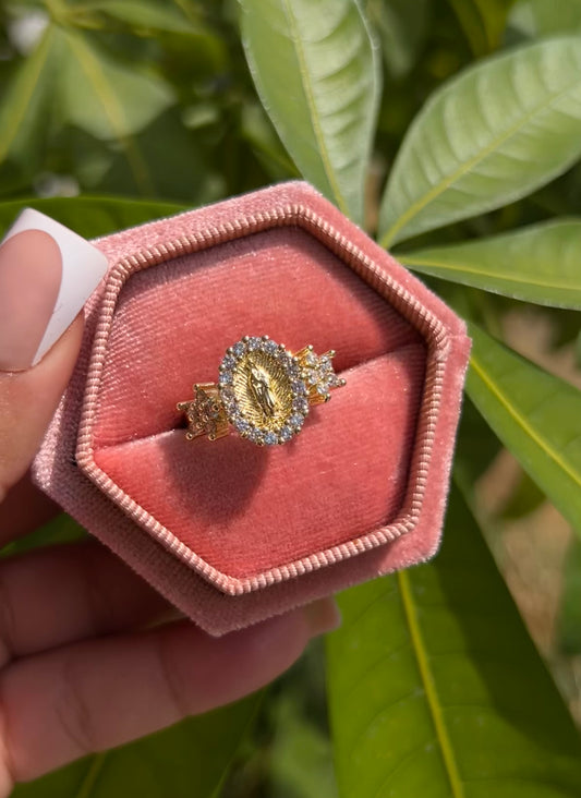 Virgencita Floresita Adjustable Ring
