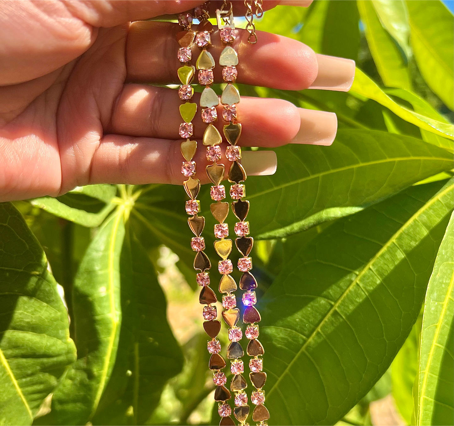 Pink Tennis Bracelet