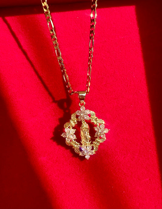 Mary Flower Necklace