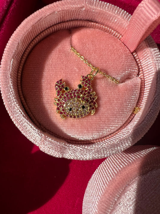 Crab Kitty Necklace