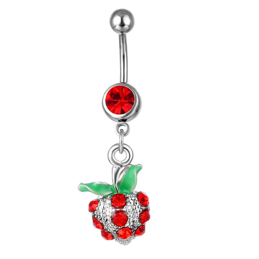 Strawberry Drip Belly Ring