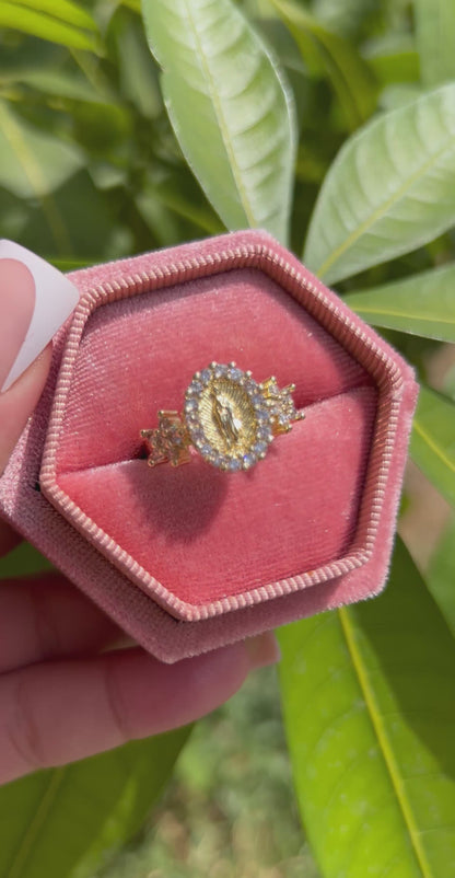Virgencita Floresita Adjustable Ring