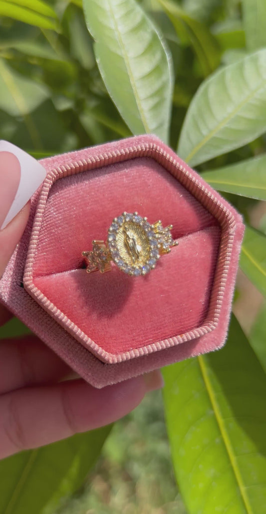Virgencita Floresita Adjustable Ring